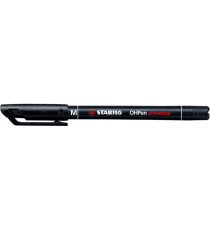 Pennarello OHPen universal permanente 843 - punta media 1 mm - nero - Stabilo Pennarello OHPen universal permanente 843 - punta media 1 mm - nero - Stabilo