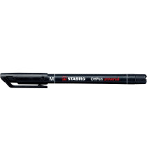 Pennarello OHPen universal permanente 843 - punta media 1 mm - nero - Stabilo Pennarello OHPen universal permanente 843 - punta media 1 mm - nero - Stabilo
