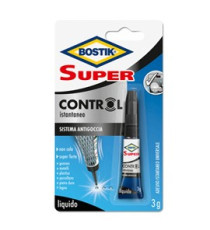 Colla istantanea universale Super Control - 3 gr - trasparente - Bostik