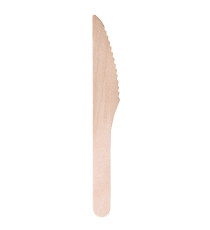 Coltello monouso in legno - 16 cm - Signor Bio - conf. 100 pezzi
