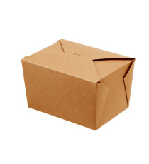 Contenitori rettangolari da asporto - 13 x 9 x 6,4 cm - carta kraft/PE - avana - Leone - conf. 50 pezzi Contenitori rettangolari da asporto - 13 x 9 x 6,4 cm - carta kraft/PE - avana - Leone - conf. 50 pezzi