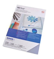 Copertine Hi-Clear - A4 - 180 micron - neutro trasparente - GBC - scatola 100 pezzi Copertine Hi-Clear - A4 - 180 micron - neutro trasparente - GBC - scatola 100 pezzi