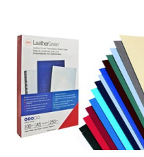 Copertine Leathergrain - A4 - 250 gr - bianco goffrato - GBC - scatola 100 pezzi Copertine Leathergrain - A4 - 250 gr - bianco goffrato - GBC - scatola 100 pezzi