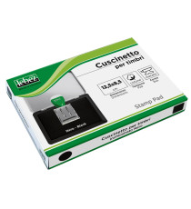 Cuscinetto per timbri - 12,5 x 8,5 cm - nero - Lebez