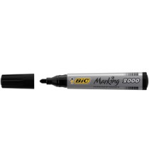 Marcatore permanente Marking 2000 - punta tonda 1,70mm - nero - Bic - conf. 12 pezzi