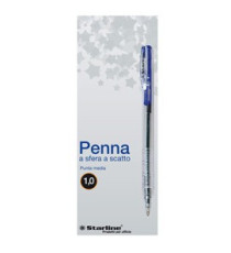 Penna a sfera a scatto  - punta 1,0mm - blu - Starline - conf. 20 pezzi