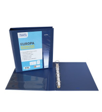 Raccoglitore personalizzabile Europa - 4 anelli a D 50 mm - dorso 6 cm - 22x30 cm - blu - Favorit Raccoglitore personalizzabile Europa - 4 anelli a D 50 mm - dorso 6 cm - 22x30 cm - blu - Favorit