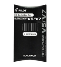 Refill Hi Tecpoint V5/V7 ricaricabile begreen - nero - Pilot - conf. 3 pezzi Refill Hi Tecpoint V5/V7 ricaricabile begreen - nero - Pilot - conf. 3 pezzi