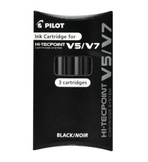 Refill Hi Tecpoint V5/V7 ricaricabile begreen - nero - Pilot - conf. 3 pezzi Refill Hi Tecpoint V5/V7 ricaricabile begreen - nero - Pilot - conf. 3 pezzi