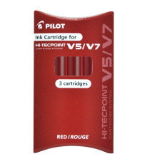 Refill Hi Tecpoint V5/V7 ricaricabile begreen - rosso - Pilot  - conf. 3 pezzi Refill Hi Tecpoint V5/V7 ricaricabile begreen - rosso - Pilot  - conf. 3 pezzi