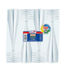 Bicchieri Flutes Diamant - riutilizzabili - trasparente - Dopla - conf. 20 pezzi Bicchieri Flutes Diamant - riutilizzabili - trasparente - Dopla - conf. 20 pezzi