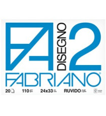 Blocco F2 - 24x33cm - 20 fogli - 110gr - ruvido - 4 angoli - Fabriano Blocco F2 - 24x33cm - 20 fogli - 110gr - ruvido - 4 angoli - Fabriano