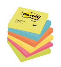 Blocco foglietti Colori Energy - 654-TFEN - 76 x 76 mm - 72 gr - colori assortiti - 100 fogli - Post it® Blocco foglietti Colori Energy - 654-TFEN - 76 x 76 mm - 72 gr - colori assortiti - 100 fogli - Post it®