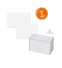 Scatola 100 biglietti + 100 buste - Dalmazia - bianco - 7,5 x 11,2 cm - Rex Sadoch