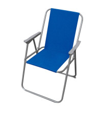 Sedia pieghevole Relax - 76 x 47 x 53 cm - acciaio verniciato/PVC - blu - Garden Friend Sedia pieghevole Relax - 76 x 47 x 53 cm - acciaio verniciato/PVC - blu - Garden Friend