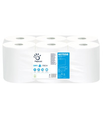 Bobina asciugamani Autocut DryTech - 2 veli - goffratura micro - 18 gr - 20 cm  x 100 mt - diametro 18,5 cm - Papernet Bobina asciugamani Autocut DryTech - 2 veli - goffratura micro - 18 gr - 20 cm  x 100 mt - diametro 18,5 cm - Papernet