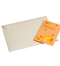 Busta Cart Grass - A4+ - 34,3 x 24 x 2,5 cm - cartoncino teso - grigio - Bong Packaging - conf. 100 pezzi