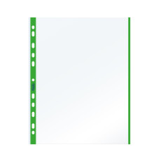Buste forate con banda colorata - Linear - buccia - 21 x 29,7 cm - verde - Favorit - conf. 10 pezzi Buste forate con banda colorata - Linear - buccia - 21 x 29,7 cm - verde - Favorit - conf. 10 pezzi
