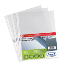 Buste forate Special PP - Superior - liscia - 22 x 30 cm - trasparente - Favorit - conf. 50 pezzi