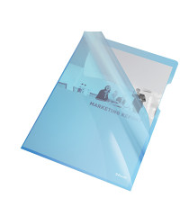 Cartelline a L - PVC - liscio - 21x29,7 cm - blu cristallo - Esselte - conf. 25 pezzi Cartelline a L - PVC - liscio - 21x29,7 cm - blu cristallo - Esselte - conf. 25 pezzi