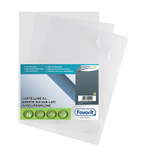 Cartelline a L Pratic - Superior - PPL - liscio - 22x30 cm - trasparente - Favorit - conf. 50 pezzi Cartelline a L Pratic - Superior - PPL - liscio - 22x30 cm - trasparente - Favorit - conf. 50 pezzi
