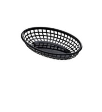 Cestino americano ovale - in plastica - 27,5 x 17,5 x 4 cm - nero - Leone Cestino americano ovale - in plastica - 27,5 x 17,5 x 4 cm - nero - Leone