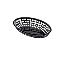Cestino americano ovale - in plastica - 27,5 x 17,5 x 4 cm - nero - Leone Cestino americano ovale - in plastica - 27,5 x 17,5 x 4 cm - nero - Leone