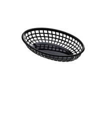 Cestino americano ovale - in plastica - 27,5 x 17,5 x 4 cm - nero - Leone Cestino americano ovale - in plastica - 27,5 x 17,5 x 4 cm - nero - Leone