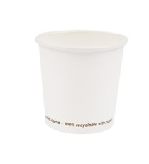 Bicchiere in carta - 100 ml - bianco - Signor Bio - conf. 50 pezzi