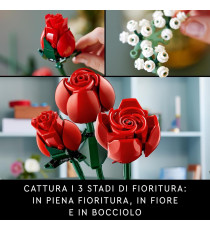 Lego The Botanical Collection - Bouquet di rose - Lego 10328 Crea un bellissimo mazzo di rose ANNI 18+