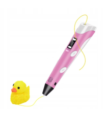 Penna 3D per disegni tridimensionali - Penna per stampa stereoscopica 3D pink + filamento PE12 con alimentatore - 3D PEN Penna 3D per disegni tridimensionali - Penna per stampa stereoscopica 3D pink + filamento PE12 con alimentatore - 3D PEN
