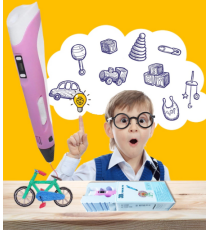Penna 3D per disegni tridimensionali - Penna per stampa stereoscopica 3D pink + filamento PE12 con alimentatore - 3D PEN Penna 3D per disegni tridimensionali - Penna per stampa stereoscopica 3D pink + filamento PE12 con alimentatore - 3D PEN