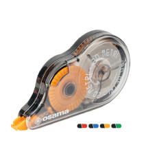 Correttore a nastro 20 Metri - 5 mm x 20 m - involucro colori assortiti - Osama