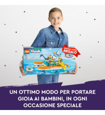 Lego Friends - Catamarano di salvataggio - Lego 41734 Barca Giocattolo con Figure di Animali e Sottomarino 717pz  Anni 7+