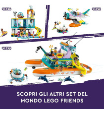 Lego Friends - Catamarano di salvataggio - Lego 41734 Barca Giocattolo con Figure di Animali e Sottomarino 717pz  Anni 7+