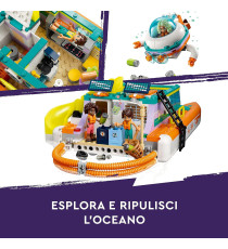 Lego Friends - Catamarano di salvataggio - Lego 41734 Barca Giocattolo con Figure di Animali e Sottomarino 717pz  Anni 7+