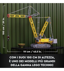 Lego Technic - Gru cingolata Liebherr LR 13000 - Lego 42146 - Veicolo da Cantiere Telecomandato con App Control 2883pz Anni 18+