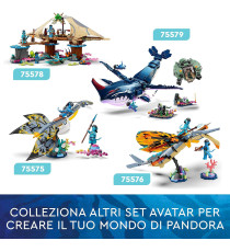 Lego Avatar - La casa corallina di Metkayina - Lego 75578 INTROVABILE Canoa e Minifigure di Neytiri e Tonowari 528pz Anni 9+