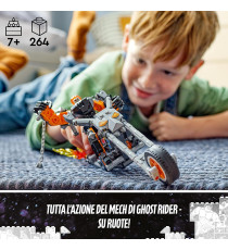 LEGO Marvel - Mech e Moto di Ghost Rider - LEGO 76245 con Action Figure Snodabile di Supereroe 264pz Anni 7+ LEGO Marvel - Mech e Moto di Ghost Rider - LEGO 76245 con Action Figure Snodabile di Supereroe 264pz Anni 7+