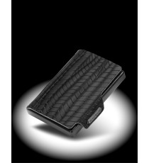 Porta tessere Mondraghi EVOLUTION BLACK con portamonete,mini wallet in pelle con protezione RFID,fino a 9 tessere + banconote Porta tessere Mondraghi EVOLUTION BLACK con portamonete,mini wallet in pelle con protezione RFID,fino a 9 tessere + banconote