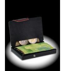 Porta tessere Mondraghi EVOLUTION BLACK con portamonete,mini wallet in pelle con protezione RFID,fino a 9 tessere + banconote Porta tessere Mondraghi EVOLUTION BLACK con portamonete,mini wallet in pelle con protezione RFID,fino a 9 tessere + banconote