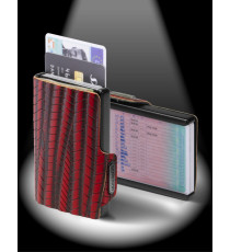 Porta tessere Mondraghi EVOLUTION RED con portamonete,mini wallet in pelle con protezione RFID,fino a 9 tessere + banconote Porta tessere Mondraghi EVOLUTION RED con portamonete,mini wallet in pelle con protezione RFID,fino a 9 tessere + banconote
