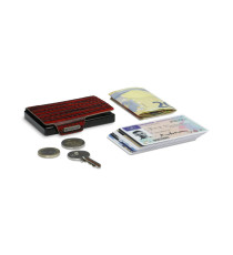 Porta tessere Mondraghi EVOLUTION RED con portamonete,mini wallet in pelle con protezione RFID,fino a 9 tessere + banconote Porta tessere Mondraghi EVOLUTION RED con portamonete,mini wallet in pelle con protezione RFID,fino a 9 tessere + banconote