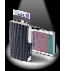 Porta tessere Mondraghi EVOLUTION BLUE con portamonete,mini wallet in pelle con protezione RFID,fino a 9 tessere + banconote Porta tessere Mondraghi EVOLUTION BLUE con portamonete,mini wallet in pelle con protezione RFID,fino a 9 tessere + banconote