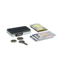 Porta tessere Mondraghi EVOLUTION BLUE con portamonete,mini wallet in pelle con protezione RFID,fino a 9 tessere + banconote Porta tessere Mondraghi EVOLUTION BLUE con portamonete,mini wallet in pelle con protezione RFID,fino a 9 tessere + banconote