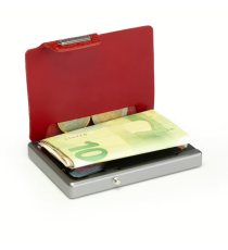 Porta tessere Mondraghi ONE PLUS RED con portamonete,mini wallet in pelle con protezione RFID,fino a 9 cards + banconote Porta tessere Mondraghi ONE PLUS RED con portamonete,mini wallet in pelle con protezione RFID,fino a 9 cards + banconote