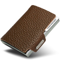 Porta tessere Mondraghi ONE PLUS BROWN con portamonete,mini wallet in pelle con protezione RFID,fino a 9 cards + banconote Porta tessere Mondraghi ONE PLUS BROWN con portamonete,mini wallet in pelle con protezione RFID,fino a 9 cards + banconote