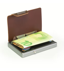 Porta tessere Mondraghi ONE PLUS BROWN con portamonete,mini wallet in pelle con protezione RFID,fino a 9 cards + banconote Porta tessere Mondraghi ONE PLUS BROWN con portamonete,mini wallet in pelle con protezione RFID,fino a 9 cards + banconote