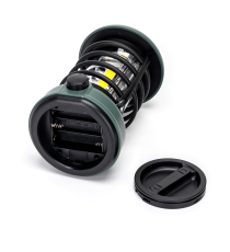 Lanterna da campeggio 311179 lampada dimmerabile con manopola a batterie 3AA,luce calda,250 lumen misura D100xH180mm