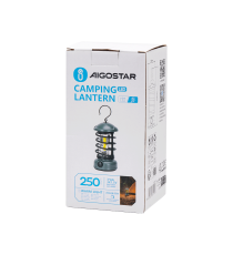 Lanterna da campeggio 311179 lampada dimmerabile con manopola a batterie 3AA,luce calda,250 lumen misura D100xH180mm